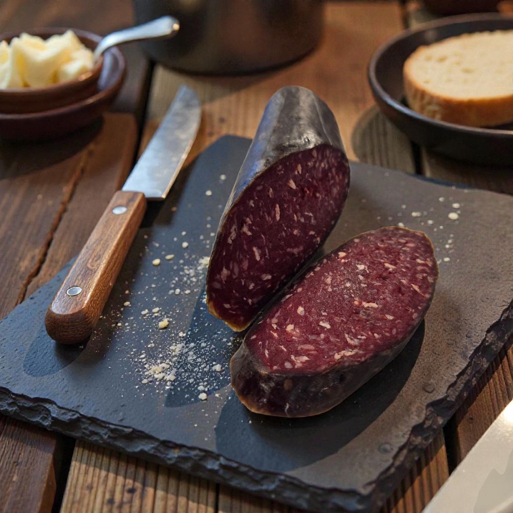 Wasserbüffel Schlackwurst Inselmühle Domäne Ostsee Bio Wasserbüffel Schlackwurst – Bild 1